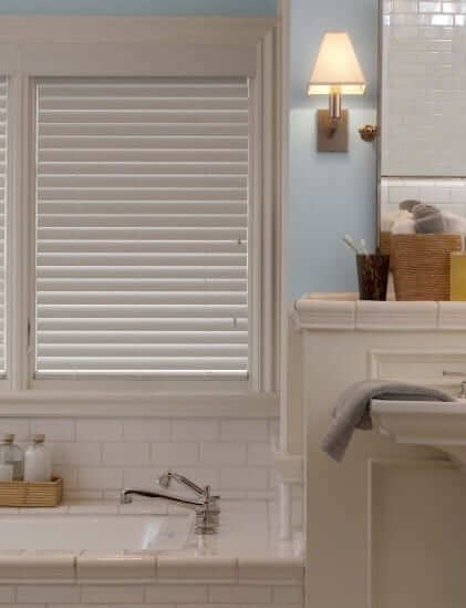 faux wood blinds for bathroom
