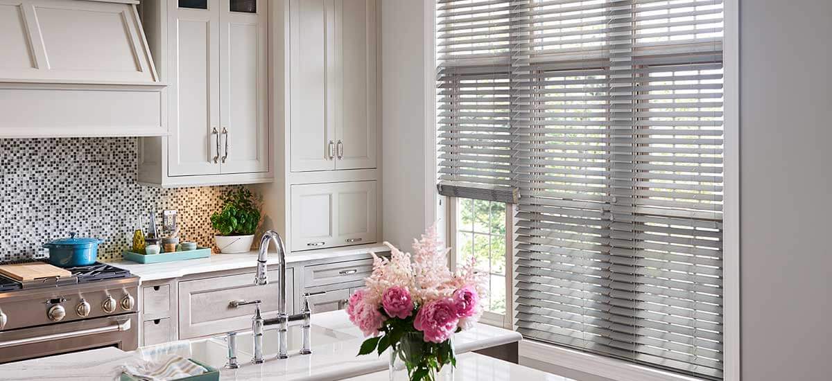 wood blinds for kitchen